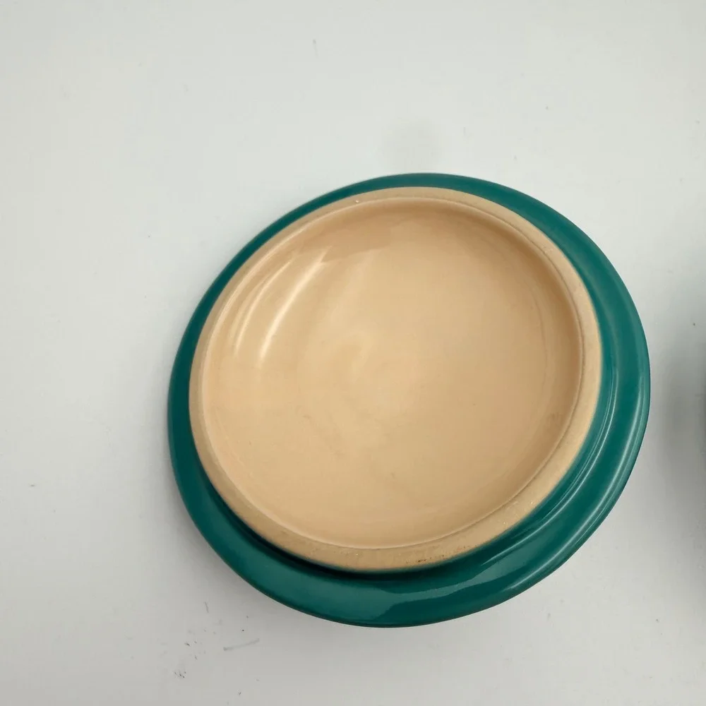 Le Creuset Mini Cocotte Teal Stoneware Round Casserole Lid 8oz 12-43